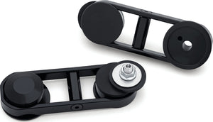 Kuryakyn 6575 Motorcycle Accessory: Adjustable Mirror Relocators for 2014-21 Harley-Davidson Street Glide, Black, 1 Pair