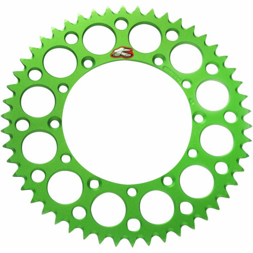Renthal - 98-99 Kawasaki KX80/ 01-22 KX85 Kawasaki Rear Grooved Sprocket - Green 420-50P Teeth (191U-420-50GEGN)