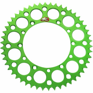 Renthal - 98-99 Kawasaki KX80/ 01-22 KX85 Kawasaki Rear Grooved Sprocket - Green 420-50P Teeth (191U-420-50GEGN)