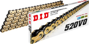 DID 520VO Pro V Series Gold/Black O-Ring Chain 100 Links (520VOG100FB)