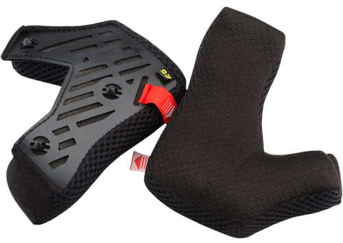 100% Aircraft 2 MTB Mountain Bike Helmet Cheek Pads Black 28mm