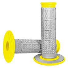 Load image into Gallery viewer, Renthal - MX Dual Compound Grips Tapered 1/2 Waffle - Grey/Yellow (G194)