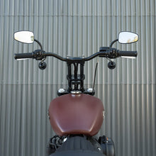 Load image into Gallery viewer, Biltwell | Tracker Mid Handlebar | Black Electroplate | TBW with Insert | 1&quot; | Compatible With Cable Operated Throttles and Harley&#39;s Throttle-By-Wire Control Module