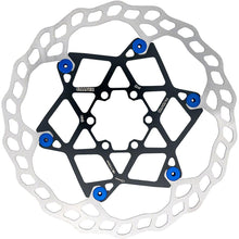 Load image into Gallery viewer, GALFER 203mm ,2mm BICYCLE FLOATING ROTOR W/BLUE BUTTONS DB014FLWB