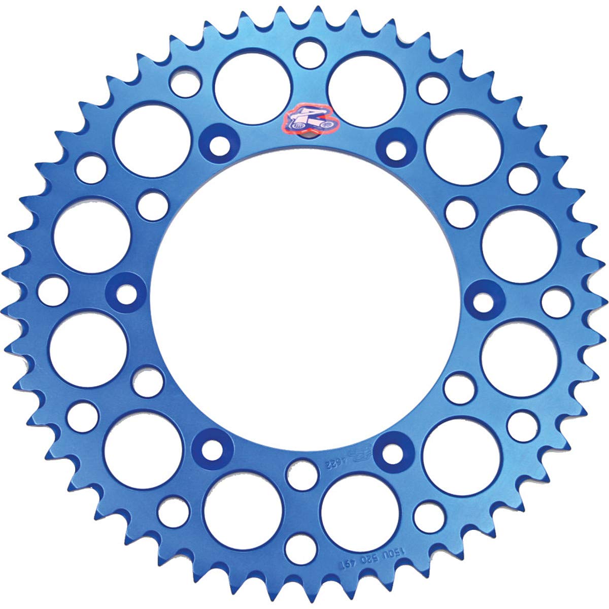Renthal - 02-23 Yamaha YZ 125/ YZ 250/F/X/ YZ450F Rear Grooved Sprocket - Blue 520-49P Teeth (150U-520-49GBBU)