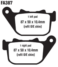Load image into Gallery viewer, EBC FA387 ORGANIC SERIES BRAKE PAD SET EBC FA387 - Motomike Canada