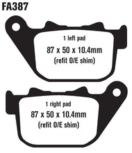 Load image into Gallery viewer, EBC FA387 ORGANIC SERIES BRAKE PAD SET EBC FA387