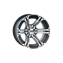 Load image into Gallery viewer, ITP 1228364404B SS ALLOY SS212 Black Wheel with Machined Finish (12x7&quot;/4x110mm)