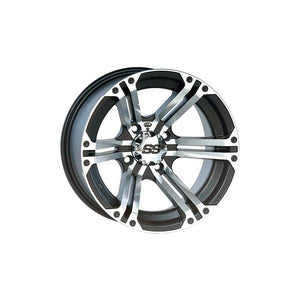 ITP SS ALLOY SS212 Black Wheel with Machined Finish (12x7