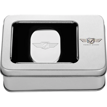 Load image into Gallery viewer, FIGURATI DESIGNS BACK FENDER COVER SILVER WITH FIGURATI DESIGNS LOGO-LEFT FD-01-AC-SS-LT