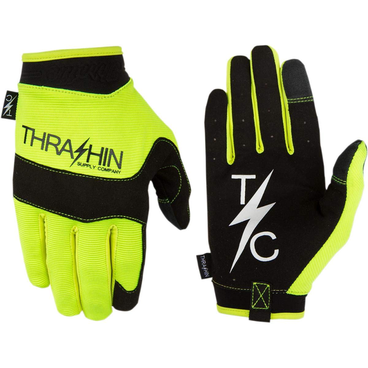 Thrashin Supply Covert V2 Mens Textile Gloves Yellow XXL