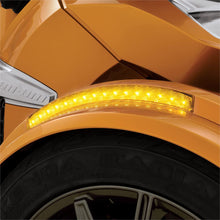 Load image into Gallery viewer, SHOW CHROME FRONT FENDER AMBER LED PR 41-173B