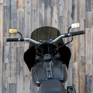 Biltwell | Tracker Mid Handlebar | Chrome Plated Finish | TBW with Insert | 1" | Compatible With Cable Operated Throttles and Harley's Throttle-By-Wire Control Module