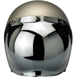Biltwell Bubble Shield Chrome Mirror - Anti-fog, Scratch Resistant, UV/A UV/B Resistant