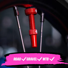 Load image into Gallery viewer, MUC-OFF VALVE STEM TUBELESS RED 20421
