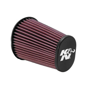 K&N RE-0960 Universal Clamp-On Air Filter: Oval Straight; 2.438 in (62 mm) Flange ID; 6 in (152 mm) Height; 4.5 in x 3.75 in (114 mm x 95 mm) Base; 3.5 in x 2.5 in (89 mm x 64 mm) Top