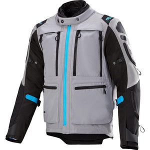 Alpinestars Ardent 3In1 Adventure Touring Men's Street Motorcycle Jackets, Grey Black/Light Blue, Medium
