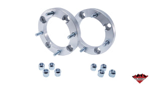 Rugged Front/Rear Wheel Spacer for (2009-14) Polaris RZR 800/900, Made of Aluminum Alloy, In Machine Pressed High Tensile Studs, Bolt Pattern: 4 x 156mm ; Thread: M12 x 1.25 ; Thickness: 1.25”