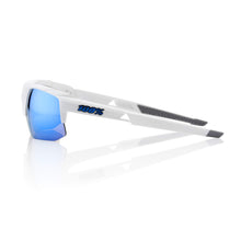 Load image into Gallery viewer, 100% SPEEDCOUPE MATTE WHITE W/ HIPER ICEBERG BLUE MIRROR LENS 60013-00000 - Motomike Canada