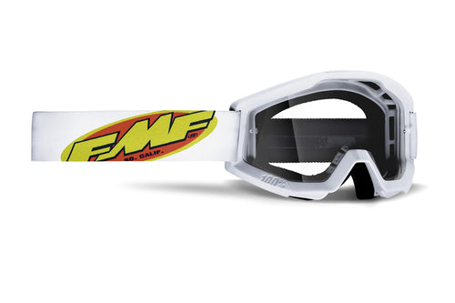 FMF PowerCore Core Youth MX Offroad Goggles White w/Clear Lens