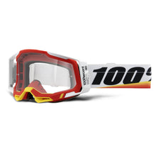 Load image into Gallery viewer, 100% RACECRAFT 2 GOGGLE ARSHAM RED - CLEAR LENS 50009-00016