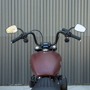 Biltwell | Chumps Handlebar | Black Electroplate | TBW with Insert | 1" | Compatible With Cable Operated Throttles and Harley's Throttle-By-Wire Control Module