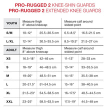 Load image into Gallery viewer, G-Form Pro-Rugged 2 Knee-Shin Guard - Knee Protection for Biking, Skating &amp; Snow Sports - Protective Knee &amp; Shin Guards for Sports - Padded Compression Knee &amp; Shin Guards - Black, Youth Small/Medium