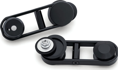 Kuryakyn 6576 Motorcycle Accessory: Adjustable Mirror Relocators for 2006-13 Harley-Davidson Street Glide, Black, 1 Pair