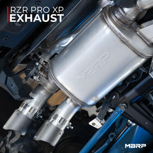 MBRP SXS Chambered Core Slip On Exhaust Muffler, Fits Polaris RZR Pro XP 2020-2024, Aggressive Sound, T304 Stainless Steel | AT-9524AS