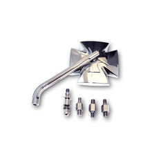 Load image into Gallery viewer, HIGHSIDER MIRROR IRON CROSS CHROME PAIR 301-111