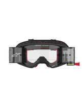 Load image into Gallery viewer, ALPINESTARS GOGGLE STECH CORP BLK/GRY/CLR ROLL-OFF 5100425-1518