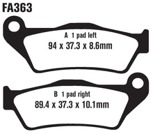 Load image into Gallery viewer, EBC Brakes FA363V Semi Sintered Disc Brake Pad