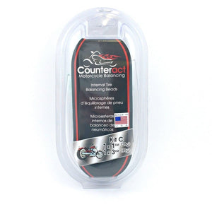 Counteract KIT-C Motorcycle Do It Yourself Tire/Wheel Balancing Beads Kit - (1) 1oz (1) 3oz DIY Bead Bags, (2) Valve Caps and Cores, (1) Core Remover, Injector Bottle