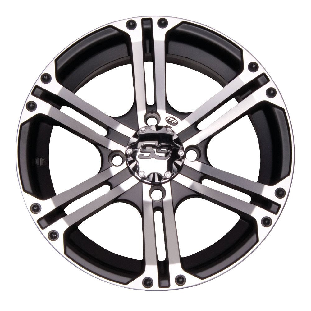 ITP SS ALLOY SS212 Black Wheel with Machined Finish (14x6