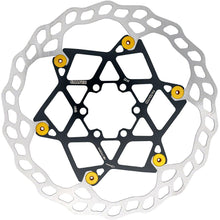 Load image into Gallery viewer, GALFER 203mm ,2mm BICYCLE FLOATING ROTOR W/YELLOWBUTTONS DB014FLWY