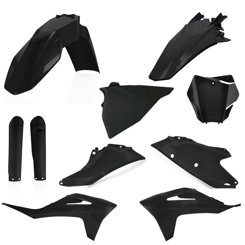 Acerbis - 21-23 GasGas MC125/250F/450F/ EX300/250F/350F/450F Full Plastic Kit - Black Metal (2872797440)
