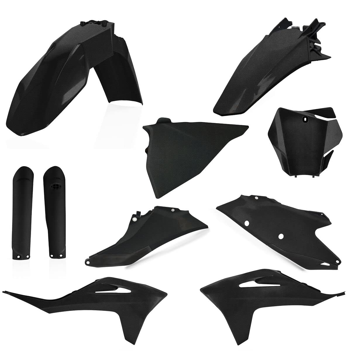 Acerbis - 21-23 GasGas MC125/250F/450F/ EX300/250F/350F/450F Full Plastic Kit - Black Metal (2872797440)