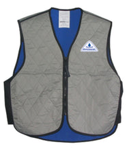 Load image into Gallery viewer, HyperKewl 6529-BK-L Light Weight Evaporative Cooling Sport V-Neck Vest with Zipper Closure, Quilted Nylon Outer with HyperKewl Fabric, Black, Large