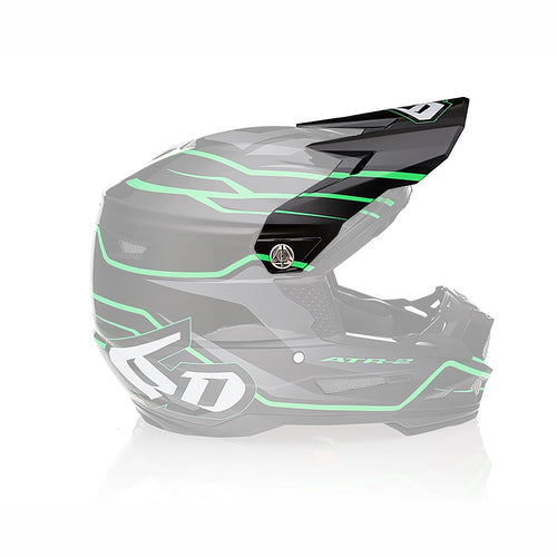 6D HELMETS VISOR ATR2 PHASE BK-GN 72-6101
