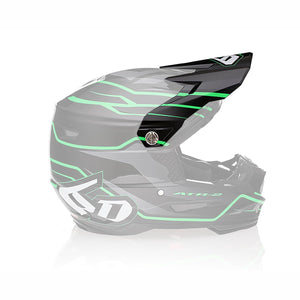 6D HELMETS VISOR ATR2 PHASE BK-GN 72-6101