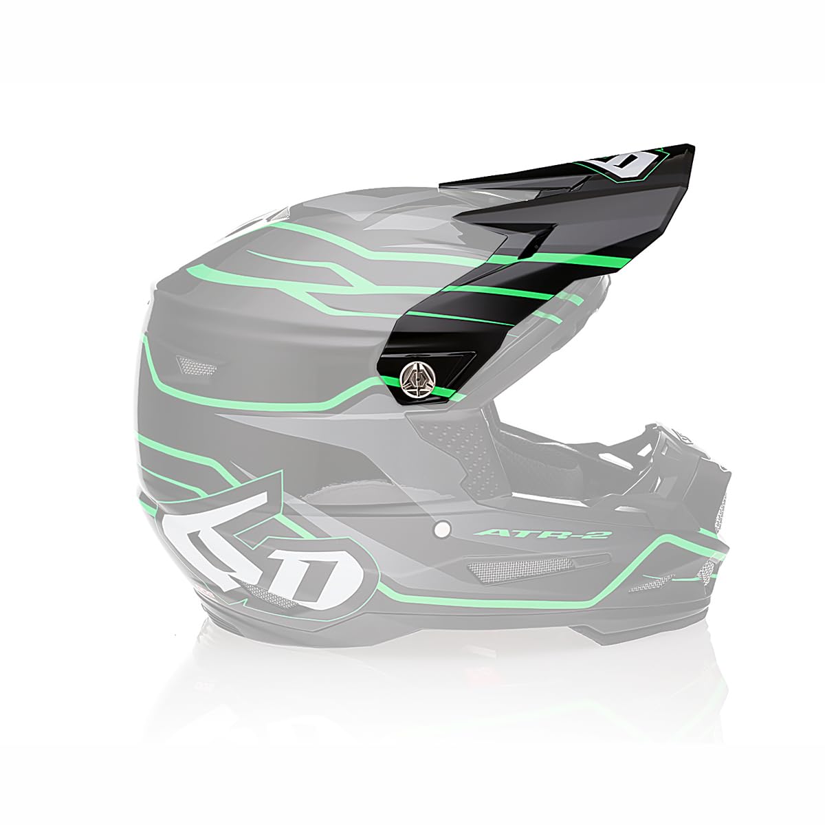 6D HELMETS VISOR ATR2 PHASE BK-GN 72-6101