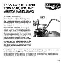Load image into Gallery viewer, Biltwell | Zero Drag Handlebar | Chrome Plated Finish | TBW with Insert | 1&quot; | Compatible With Cable Operated Throttles and Harley&#39;s Throttle-By-Wire Control Module