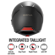 Load image into Gallery viewer, Sena Impulse DOT Flip Up Modular Bluetooth Helmet w/Sound by Harman Kardon Dual Visor Helmet with Integrated Mesh Intercom System / MP3 / Voice Dial (Matte Black, Small)
