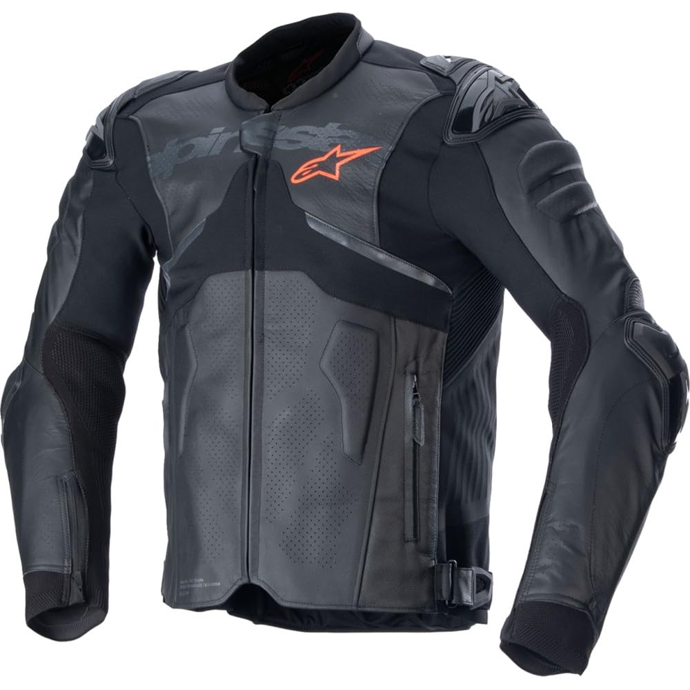 Alpinestars ATEM V5 LEATHER JACKET (US, Numeric, 48, Regular, Regular, Black/Black)