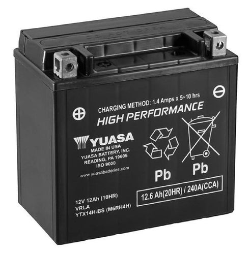 YUASA YTX14H-BS HI-PERF W/ACID PACK YUAM6RH4H