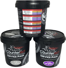 Load image into Gallery viewer, Counteract MKSP2 Motorcycle Tire/Wheel Balancing Bead Bulk Shop Service Pack Bucket - (20) 2oz Pre-Measured Bead Bags, (20) Vortex Valve Caps and Cores