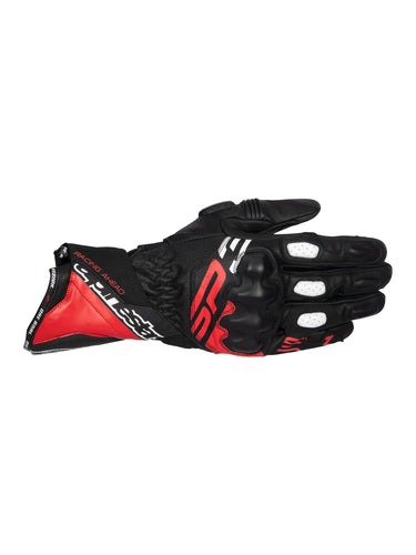 Alpinestars SP-3 Gloves, Premium Leather, Improved Flexibility and Control, Touch Screen Compatible S, Black/Clear/Red/White