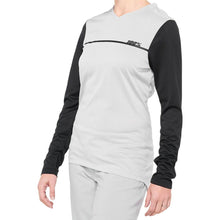 Load image into Gallery viewer, 100% RIDECAMP WOMEN'S LONG SLEEVE JERSEY GREY/BLACK - S 40036-00000