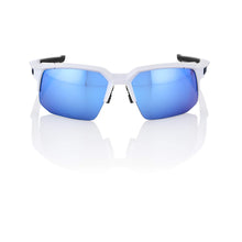Load image into Gallery viewer, 100% SPEEDCOUPE MATTE WHITE W/ HIPER ICEBERG BLUE MIRROR LENS 60013-00000 - Motomike Canada