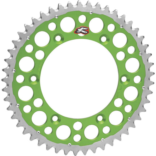 Renthal - 20-22 Kawasaki KLX300R Rear Twinring - Green 520-50P Teeth (1120-520-50GPGN)